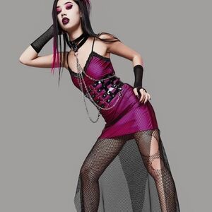 Dolls kill widow fishnet maxi dress size L